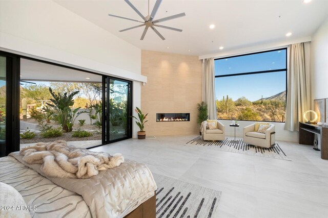 bedroom with ceiling fan