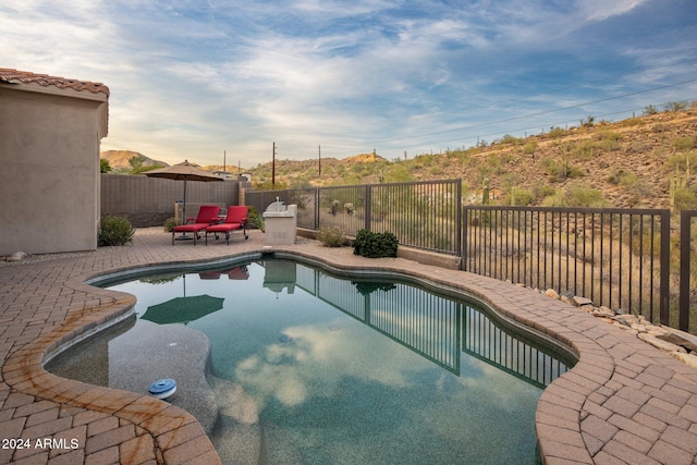 view of pool featuring a patio area