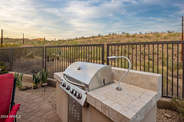 view of patio featuring area for grilling