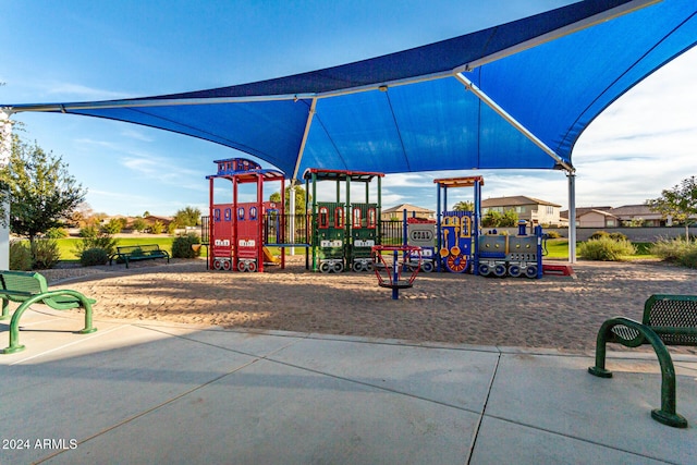 view of jungle gym