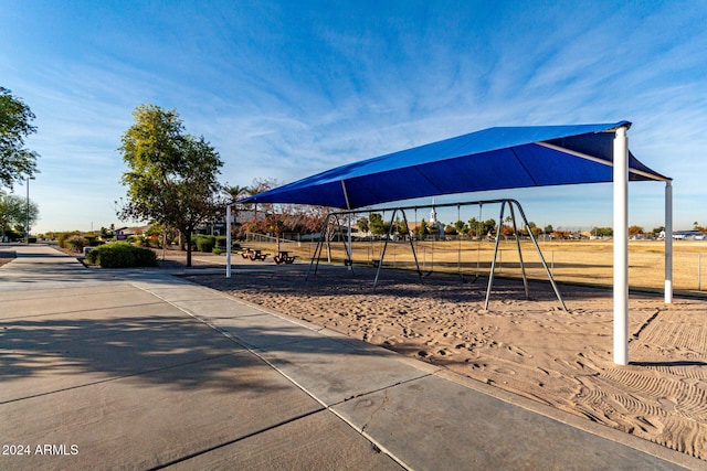 view of jungle gym