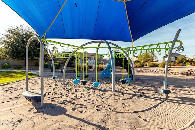 view of jungle gym