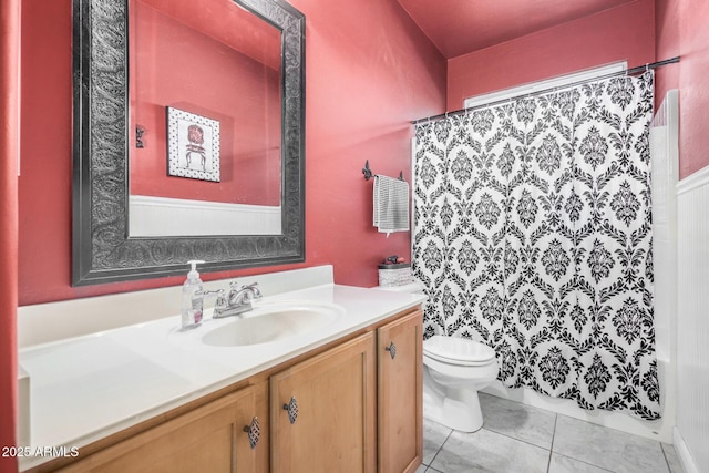 33335 N Slate Creek Dr, San Tan Valley, AZ 85143 - bathroom with tile patterned flooring, vanity, and toilet