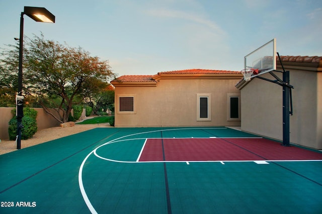 view of basketball court