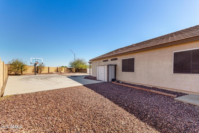 view of yard with a patio and a fenced backyard
