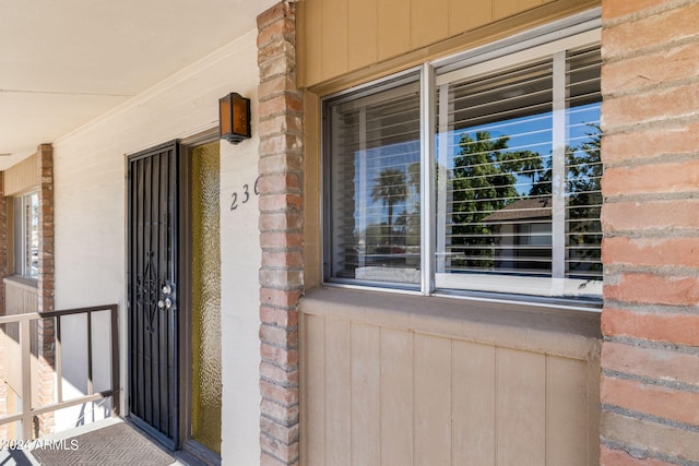 view of doorway to property