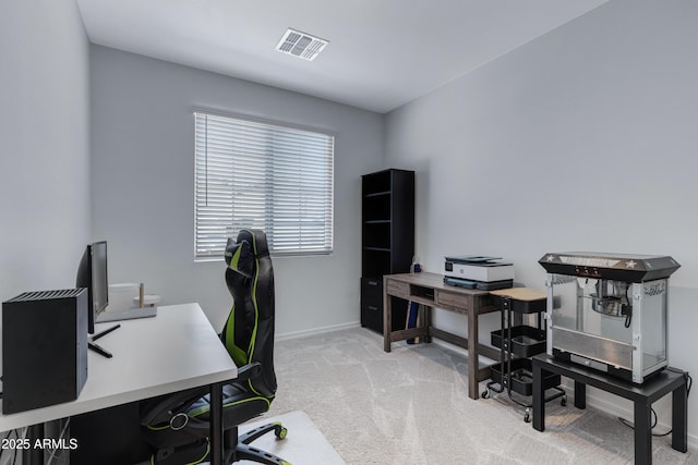 36257 W San Clemente Ave, Maricopa, AZ 85138 - office with baseboards, carpet flooring, and visible vents