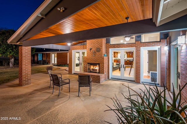 view of patio / terrace featuring french doors