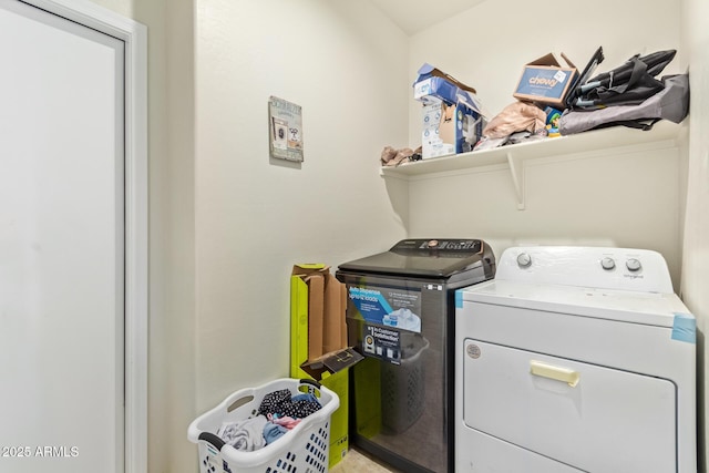 laundry area featuring washer and dryer