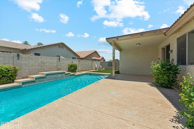 3310 W Chambers St, Phoenix, AZ 85041 - view of swimming pool featuring a patio and a fenced backyard
