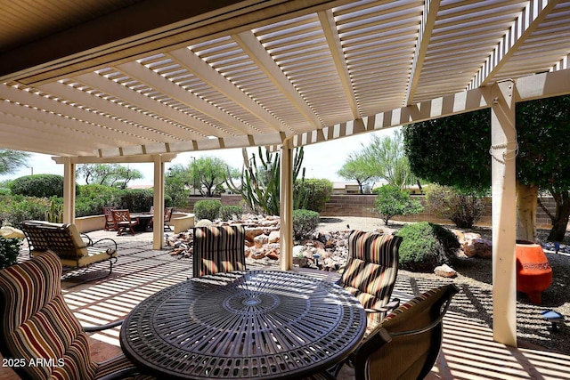 17630 N Somerset Dr, Surprise, AZ 85374 - view of patio / terrace featuring a fenced backyard and a pergola