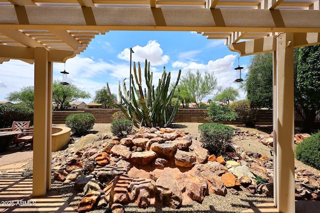 17630 N Somerset Dr, Surprise, AZ 85374 - view of patio / terrace with a fenced backyard and a pergola