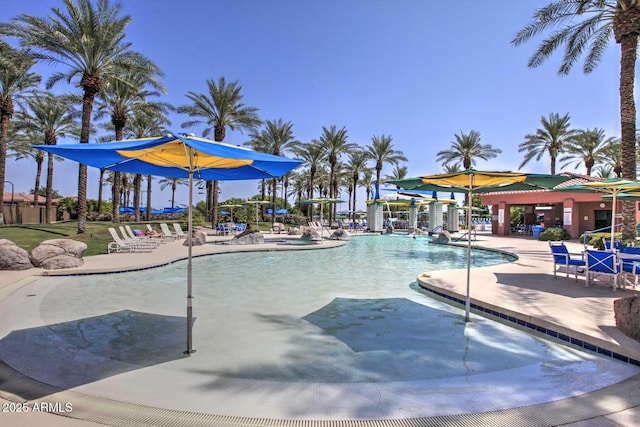 17630 N Somerset Dr, Surprise, AZ 85374 - community pool featuring a patio area and fence