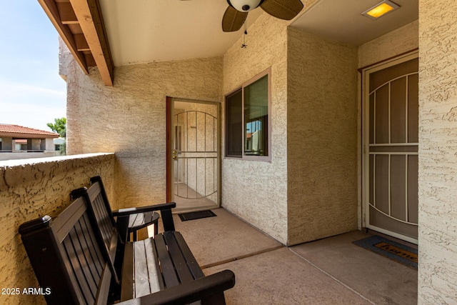 4150 E Cactus Rd Unit 205, Phoenix, AZ 85032 - view of patio featuring ceiling fan