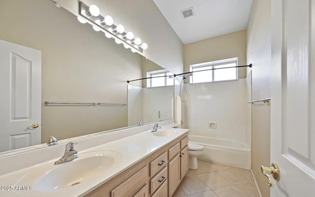 6923 W Laredo St, Chandler, AZ 85226 - full bath featuring double vanity, shower / tub combination, and tile patterned flooring