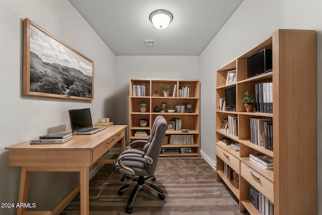 view of carpeted office