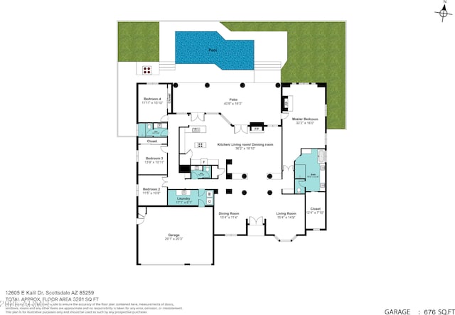 12605 E Kalil Dr, Scottsdale, AZ 85259 - view of floor plan / room layout