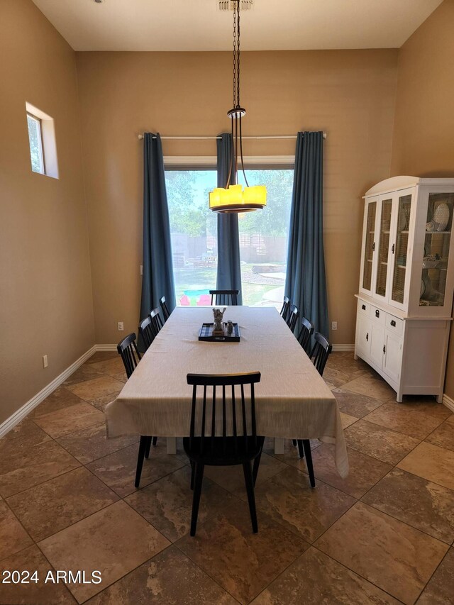 view of dining room