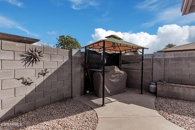 view of outdoor structure featuring a gazebo