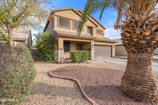 view of front of house featuring a garage