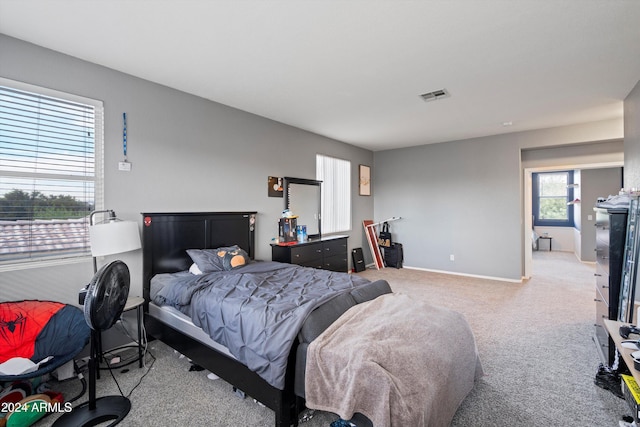 view of carpeted bedroom