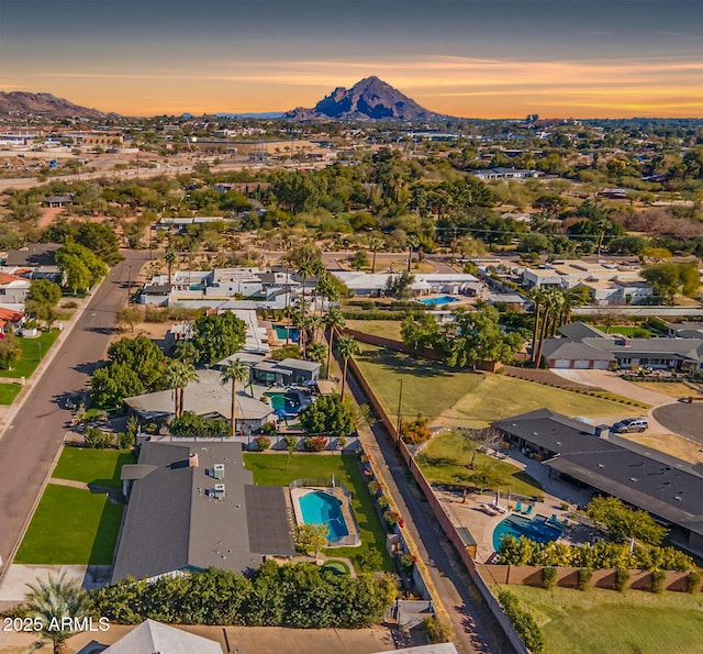 1911 E Claremont St, Phoenix, AZ 85016 - birds eye view of property with a residential view and a mountain view
