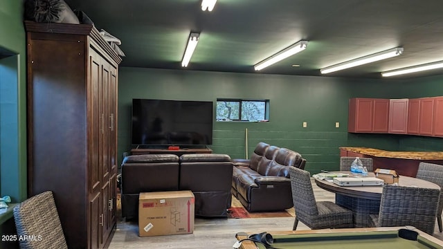 interior space with light wood-style floors