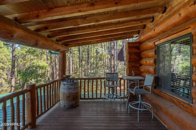 view of wooden terrace