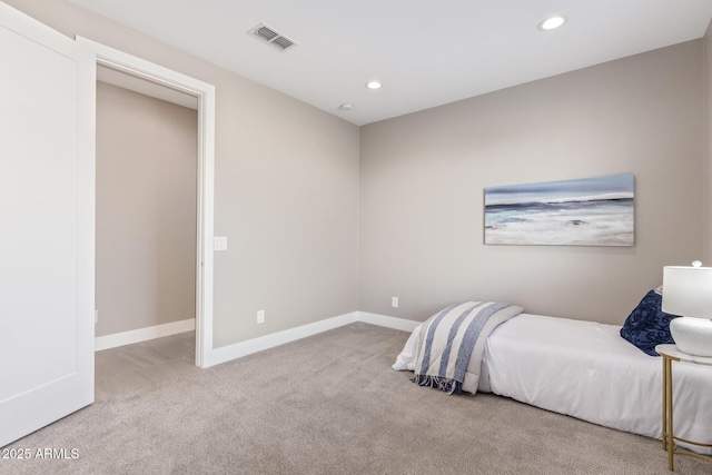 view of carpeted bedroom