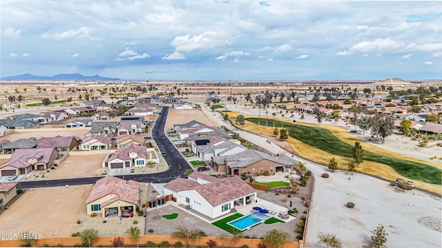 bird's eye view featuring a mountain view