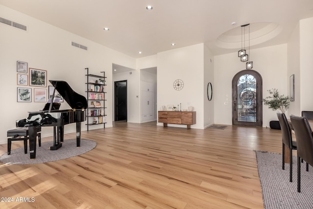 entryway featuring light hardwood / wood-style flooring