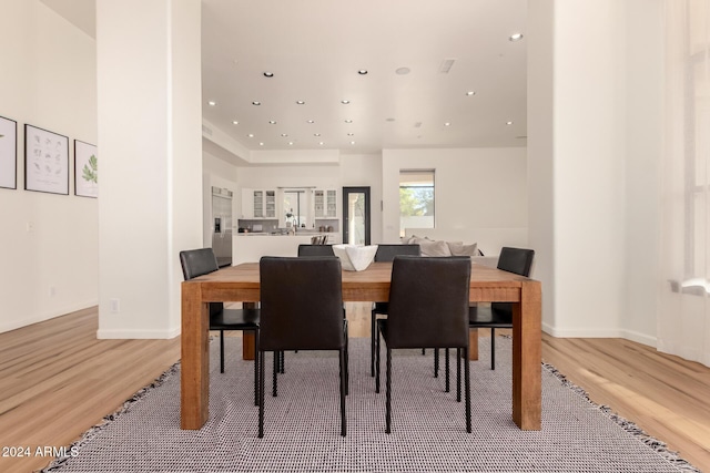 dining room featuring light wood-type flooring