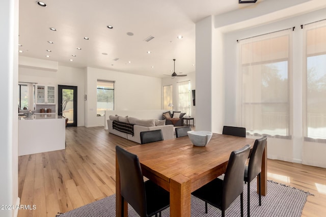 dining room featuring light hardwood / wood-style flooring