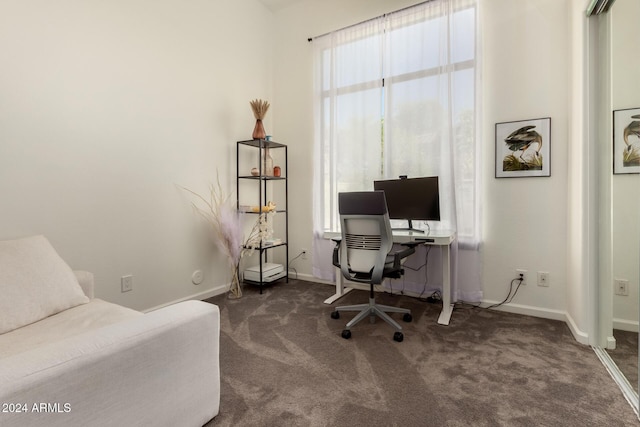 view of carpeted office