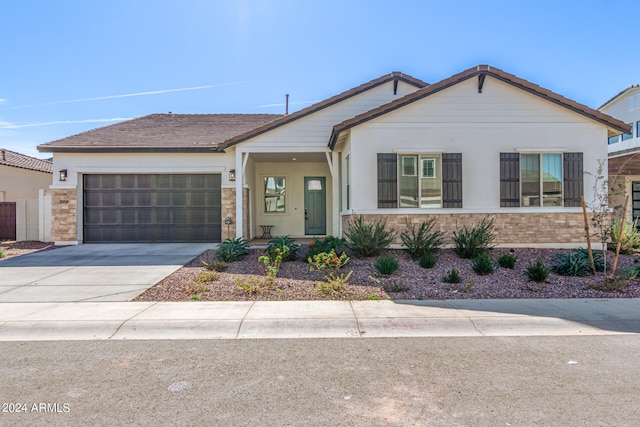 view of front facade with a garage