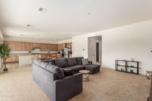 view of carpeted living room