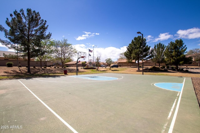 view of sport court featuring community basketball court