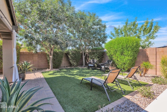 view of yard featuring a patio