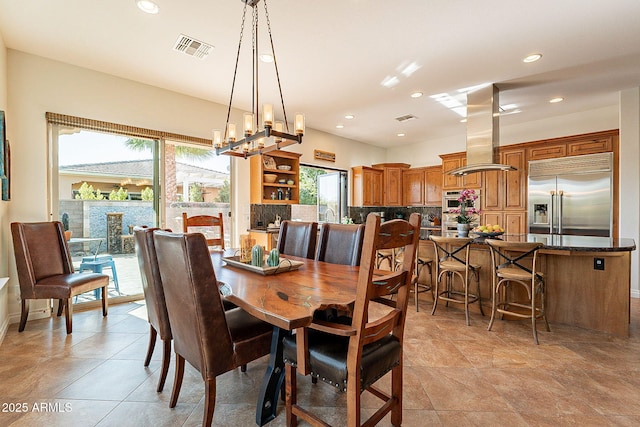 view of dining area