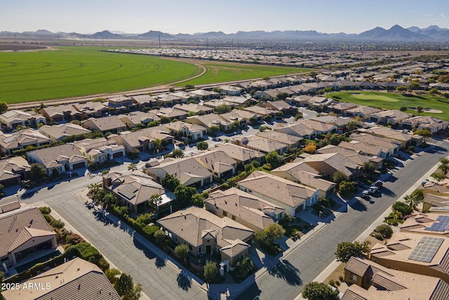 bird's eye view featuring a mountain view