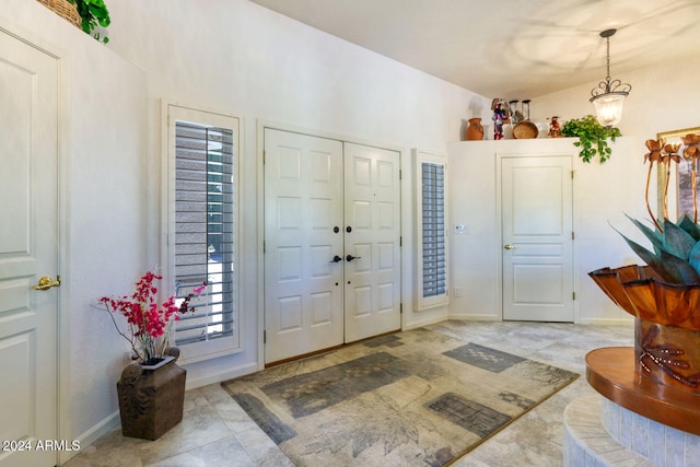 view of tiled foyer