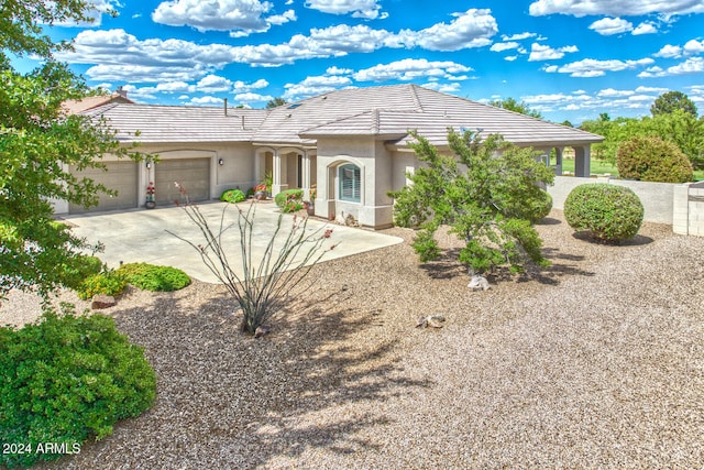 ranch-style home with a garage