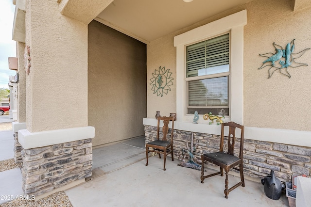 view of patio featuring covered porch