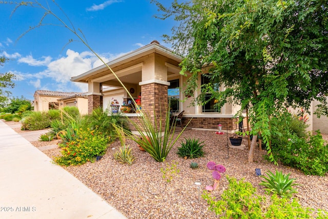 10545 E Texas Ave, Mesa, AZ 85212 - view of front facade with stucco siding and stone siding
