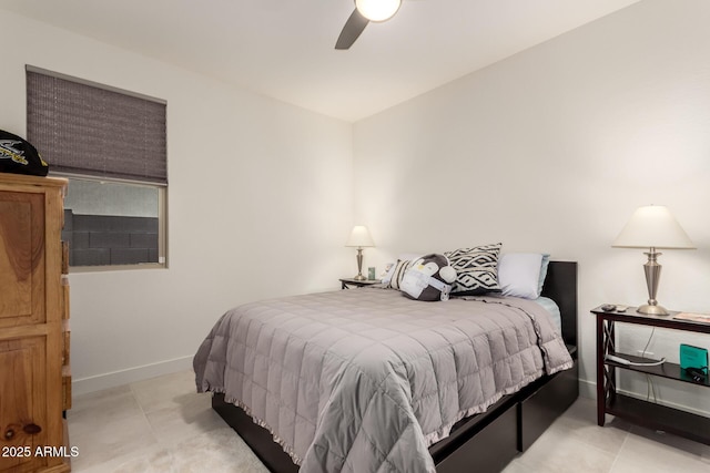 10545 E Texas Ave, Mesa, AZ 85212 - bedroom with baseboards, ceiling fan, and light tile patterned floors