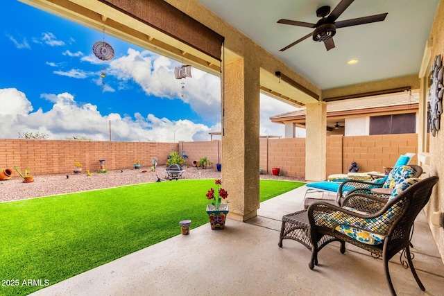 10545 E Texas Ave, Mesa, AZ 85212 - view of patio with a ceiling fan
