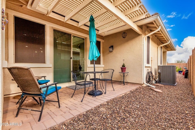 10545 E Texas Ave, Mesa, AZ 85212 - view of patio / terrace featuring cooling unit and a pergola