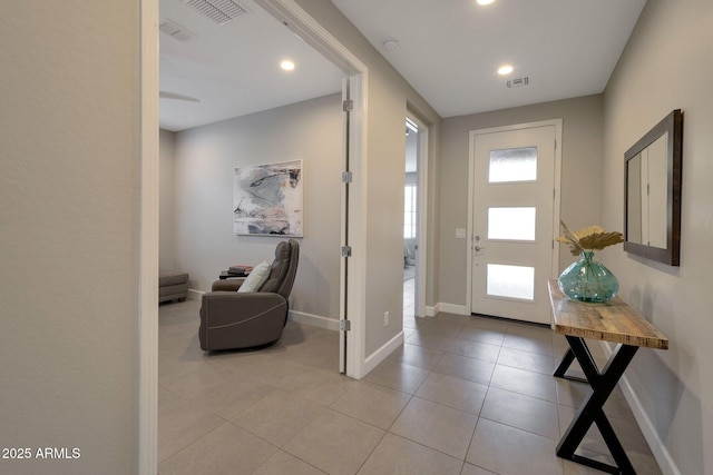 16935 W Sheridan St, Goodyear, AZ 85395 - entrance foyer with light tile patterned flooring, baseboards, and recessed lighting