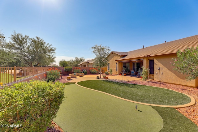 view of yard with a patio