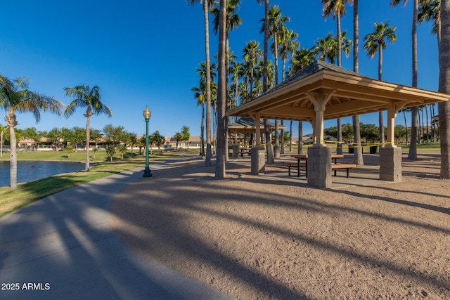 surrounding community with a gazebo